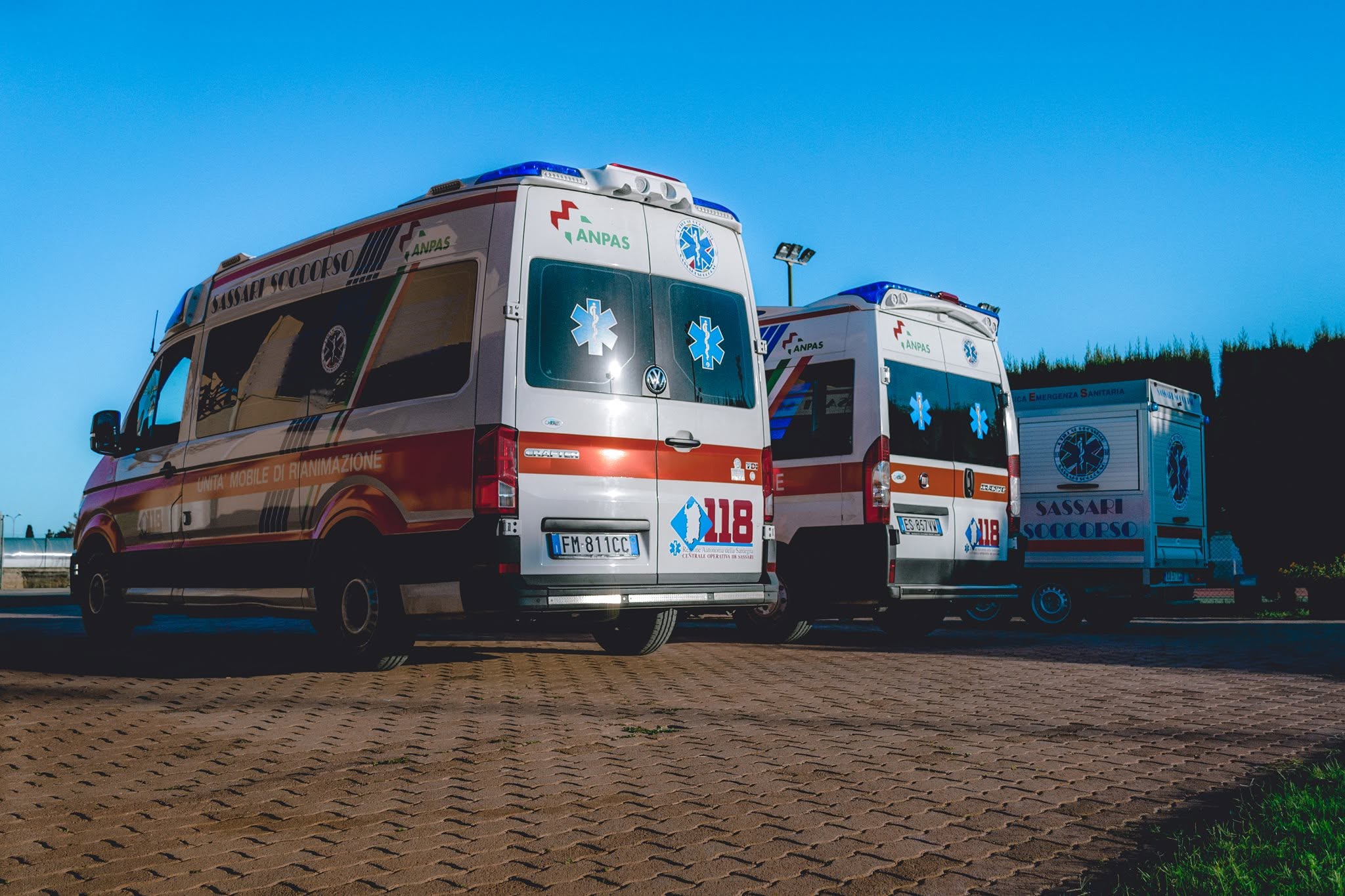 Sassari Soccorso emergency vehicles